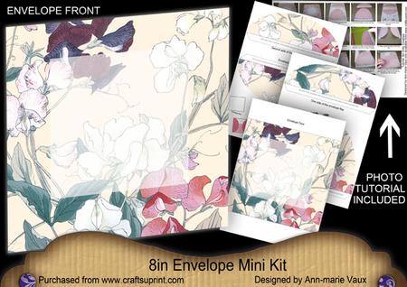 Sweetpeas Large Blooms 8in Envelope Mini Kit