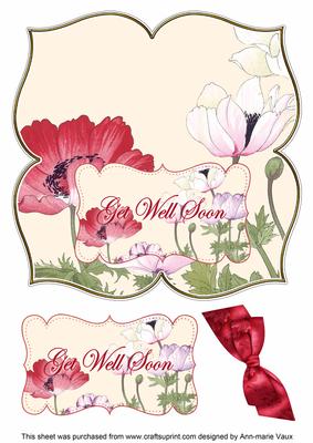 Anemone1 Get Well Soon 8in Large Blooms Fancy Topper