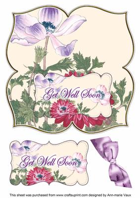 Anemone2 Get Well Soon 8in Large Blooms Fancy Topper