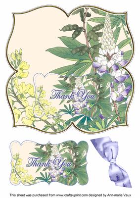 Lupins Thank You 8in Large Blooms Fancy Topper