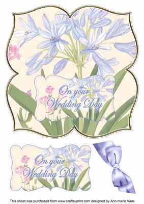Agapanthus Wedding Day 8in Large Blooms Fancy Topper