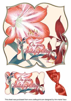 Amarylis Wedding Day 8in Large Blooms Fancy Topper