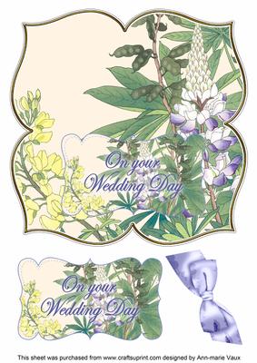 Lupins Wedding Day 8in Large Blooms Fancy Topper