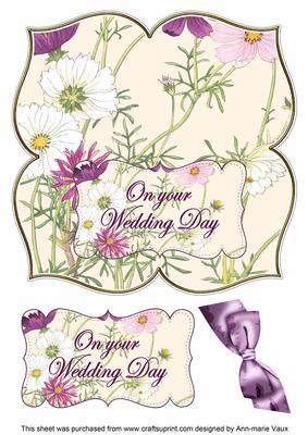 Cosmos Wedding Day 8in Large Blooms Fancy Topper