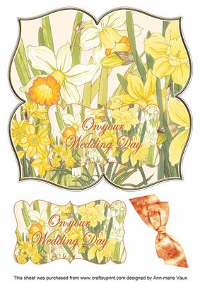 Daffodils Wedding Day 8in Large Blooms Fancy Topper