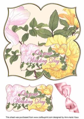 Lemon Rose Wedding Day 8in Large Blooms Fancy Topper