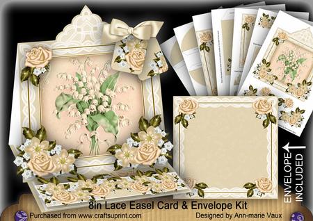 Lily of the Valley Lace Top Easel Card & Envelope Kit