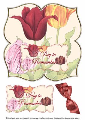 Tulips Day to Remember 8in Large Blooms Fancy Topper