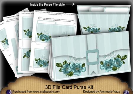 Dteal Wild Rose 3D File Purse Mini Kit