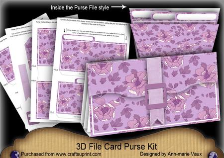 Lilac Mega Floral 3D File Purse Mini Kit