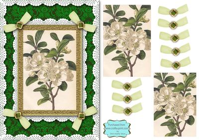 Fresh Blossom A5 Lace N Bows Card Front Step by Step