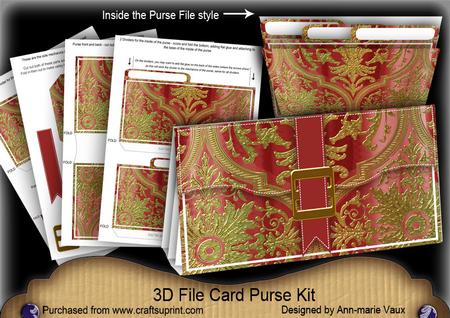 Red & Gold Regal 3D File Purse Mini Kit