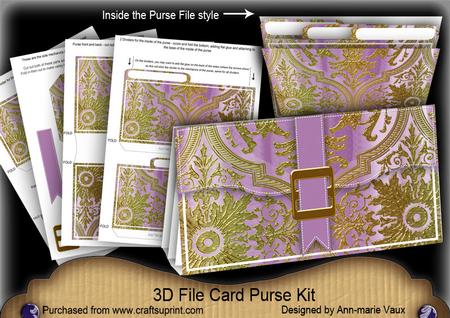Lilac & Gold Regal 3D File Purse Mini Kit