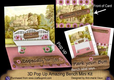 Daisy Pink Especially for You 3D Pop-up Bench Mini Kit