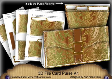 Tea & Gold Regal 3D File Purse Mini Kit