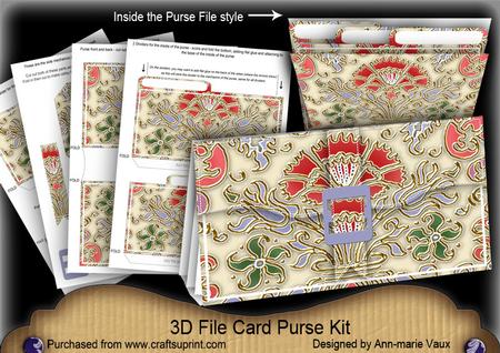 Blue Cloisonne Enamel 3D File Purse Mini Kit