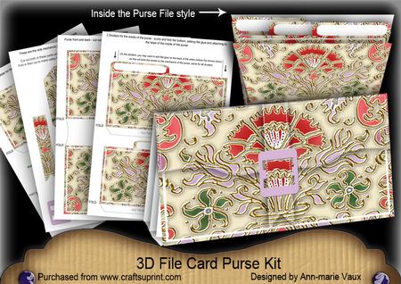 Lilac Cloisonne Enamel 3D File Purse Mini Kit