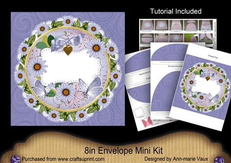 Blue Daisy Doily 8in Envelope Mini Kit