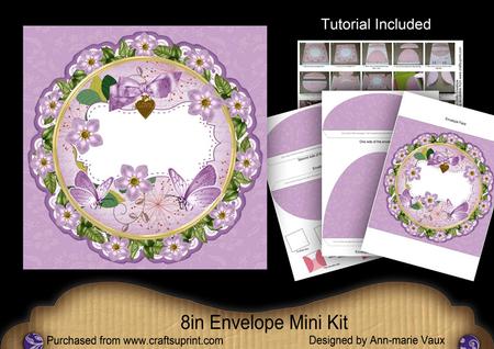 Lilac Forget Me Knot Doily 8in Envelope Mini Kit