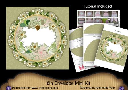 Olive Forget Me Knot Doily 8in Envelope Mini Kit