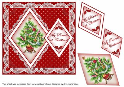 Red Tree My Parents 7in Double Diamond Topper