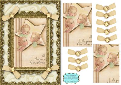 Joyous Angels A5 Lace N Bows Card Front Step by Step