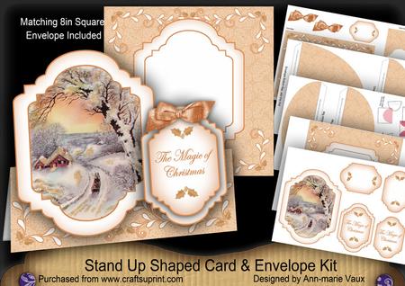 Winter Sunset Magic Fancy Stand Up Card Kit