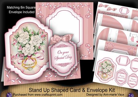 Wedding Rings Special Day Fancy Stand Up Card Kit
