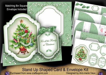 Christmas Tree All the Family Fancy Stand Up Card Kit