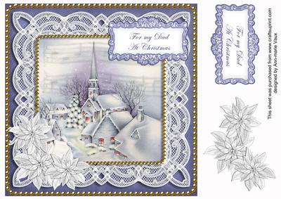 Blue Church My Dad 8in Sentiment Topper