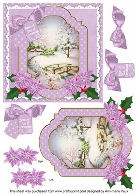 Lilac Snowscene Both of You 6in Christmas Step by Step