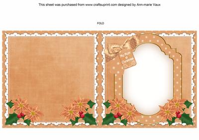 Winter Sunset Mum at Christmas to Fit 6in Folded Insert