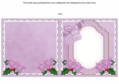 Lilac Snowscene My Wife to Fit 6in Folded Insert