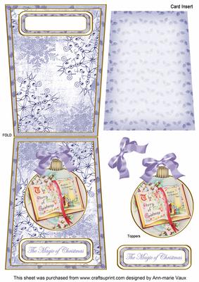 Glory Book Magic 5.5inch Bauble Decoupage Card