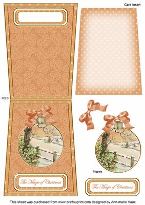 Winter Tale Magic 5.5inch Bauble Decoupage Card