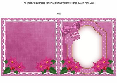 Cerise Candles Happy Christmas to Fit 6in Folded Insert