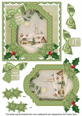 Winter Pub Happy Christmas 6in Christmas Step by Step