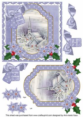 Blue Church the Office 6in Christmas Step by Step
