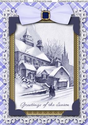 Blue Greetings A4 Lace Picture Sheet