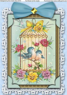 Lovebirds A4 Lace Picture Sheet