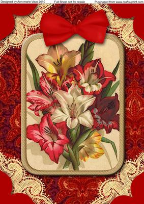 Mixed Lillies A4 Lace Picture Sheet