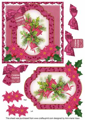 Cerise Bells Christmas Greetings 6in Christmas Step by Step