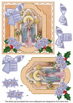 Mother Mary Christmas Greetings 6in Christmas Step by Step