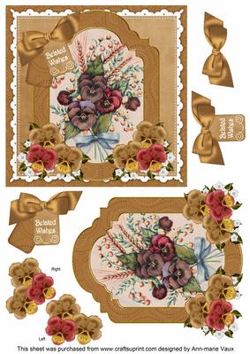 Pansies Belated Wishes 6in Floral Step by Step