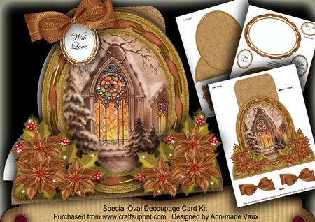 Church Window Special Large Oval Card Mini Kit