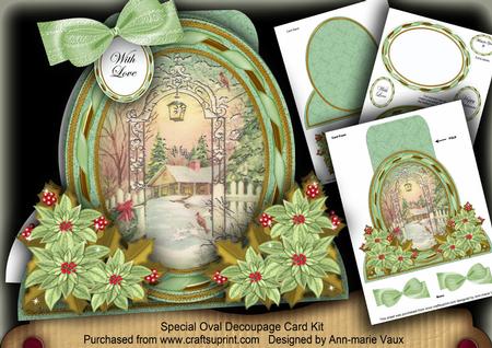 Winter Garden Special Large Oval Card Mini Kit