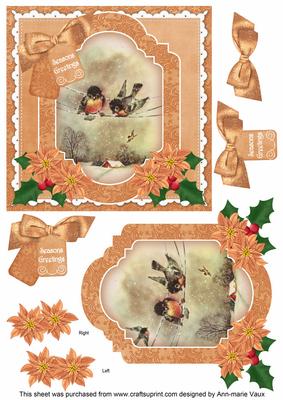 Cheeky Birds Seasons Greetings 6in Christmas Step by Step