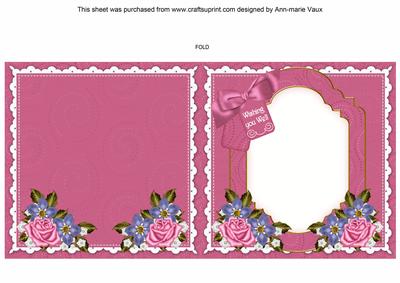 Wildflowers Wish You Well to Fit 6in Folded Insert