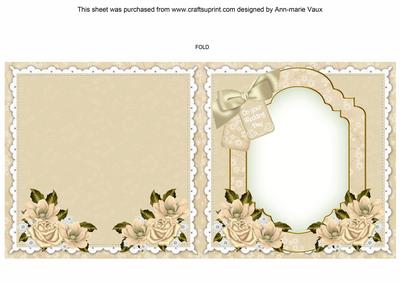 Lily of the Valley Wedding Day to Fit 6in Folded Insert
