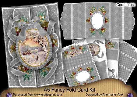 Winter Sunset A5 Tri-fold Fancy Card Mini Kit